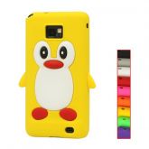 Capa Samsung Galaxy S2 i9100 3D Pinguim Amarelo