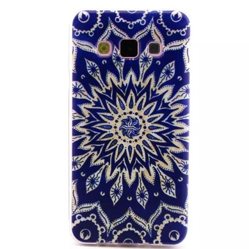 Capa Capinha Case Para Samsung Galaxy A3 A3000 Arabesco Azul