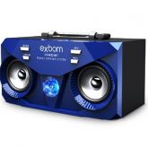 Caixa de som 2.0 Bluetooth 8 Watts  Entrada para Microfone SD USB Radio FM Alto falante Duplo Bass