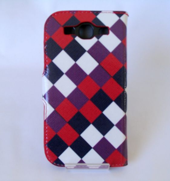 Capa Carteira Flip Xadrez Samsung Galaxy S3 i9300