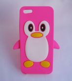 Capa Apple iPhone SE 5 5s 3D Pinguim - Rosa