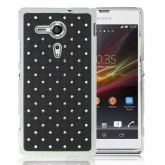 Capa Capinha Case Sony Xperia SP C5303 M35H Preta Com Strass