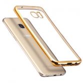 Capa Capinha Case Luxury Para Galaxy S6 Edge Plus Borda de Metal Dourado