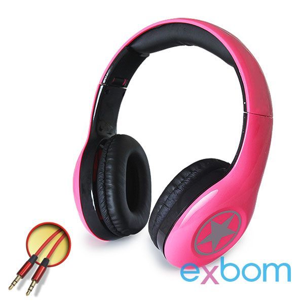 Headfone  ExBom HF-700a Cabo Removivel  Rosa