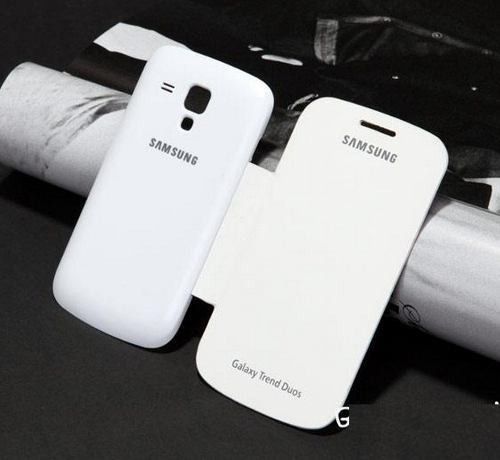 Capa Flip Cover Samsung Galaxy S DUOS s7562 - Branca