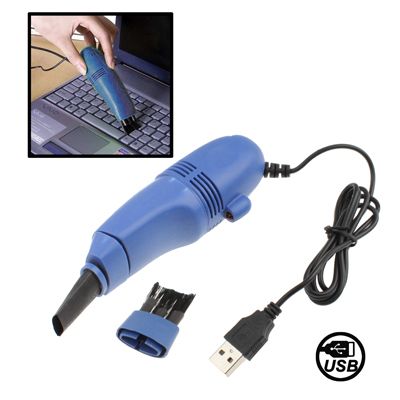 Mini Aspirador de Pó Para Notebook e PC - Azul