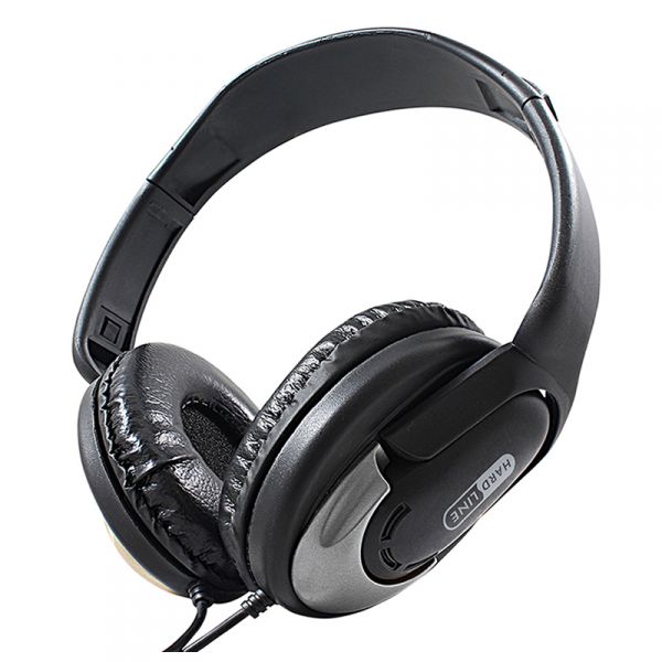 Headfone HeadLine HP350 Conexão P2 Preto com Prata