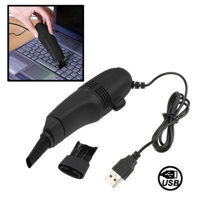 Mini Aspirador de Pó Para Notebook e PC - Preto