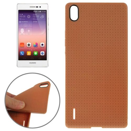 Capa Capinha Case Huawei Ascend P7 Antiderrapante Marrom