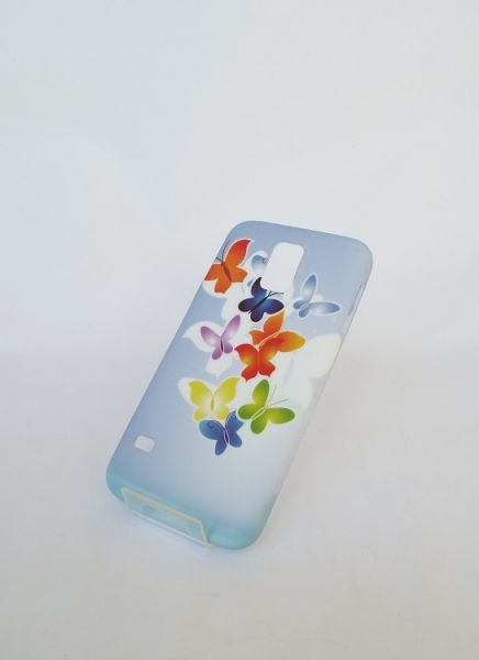 Capa Emborrachada Galaxy S5 i9600 Floral Borboletas