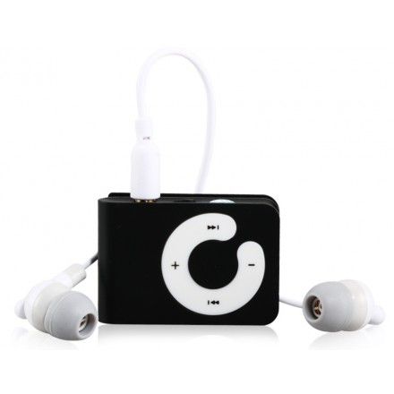 Mini MP3 Player Tipo Shuffle Preto